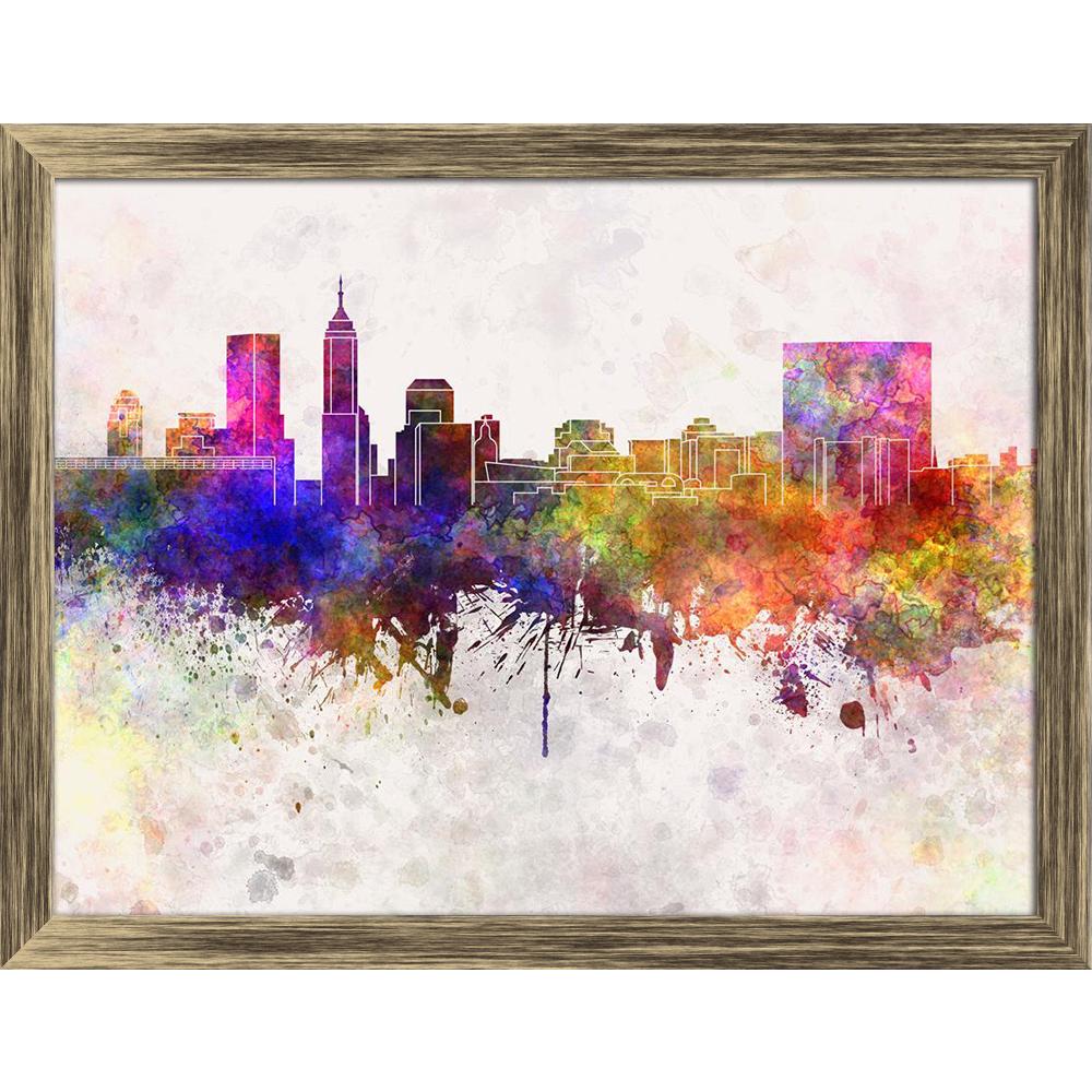 ArtzFolio Indianapolis, USA, Skyline in Watercolor Canvas Painting Synthetic Frame-Paintings Synthetic Framing-AZ5006357ART_FR_RF_R-0-Image Code 5006357 Vishnu Image Folio Pvt Ltd, IC 5006357, ArtzFolio, Paintings Synthetic Framing, Places, Fine Art Reprint, indianapolis, usa, skyline, in, watercolor, canvas, painting, synthetic, frame, framed, print, wall, for, living, room, with, poster, pitaara, box, large, size, drawing, art, split, big, office, reception, photography, of, kids, panel, designer, decorat
