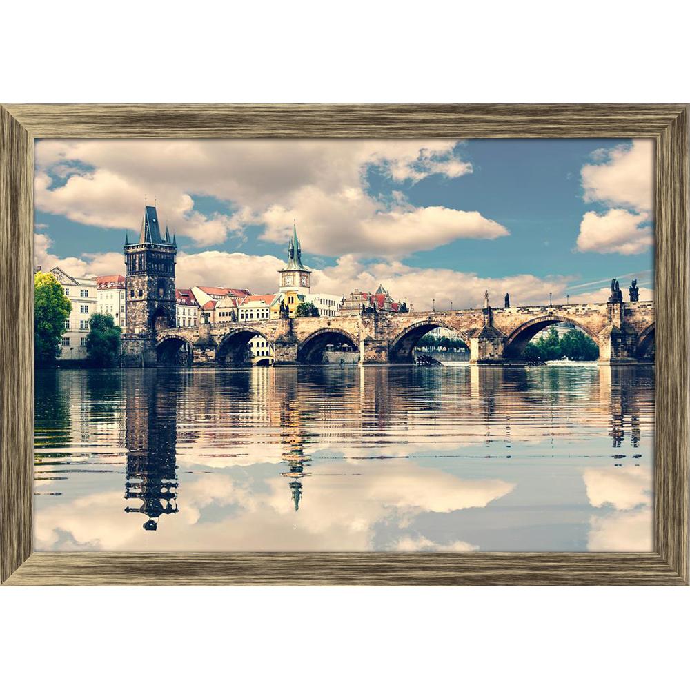 ArtzFolio Vintage Image of Charles Bridge Prague Castle Canvas Painting Synthetic Frame-Paintings Synthetic Framing-AZ5006358ART_FR_RF_R-0-Image Code 5006358 Vishnu Image Folio Pvt Ltd, IC 5006358, ArtzFolio, Paintings Synthetic Framing, Landscapes, Places, Photography, vintage, image, of, charles, bridge, prague, castle, canvas, painting, synthetic, frame, framed, print, wall, for, living, room, with, poster, pitaara, box, large, size, drawing, art, split, big, office, reception, kids, panel, designer, dec