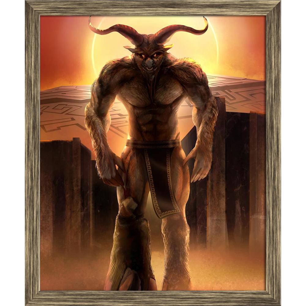 ArtzFolio Minotaur Canvas Painting-Paintings Wooden Framing-AZ5006375ART_FR_RF_R-0-Image Code 5006375 Vishnu Image Folio Pvt Ltd, IC 5006375, ArtzFolio, Paintings Wooden Framing, Fantasy, Fine Art Reprint, minotaur, canvas, painting, framed, print, wall, for, living, room, with, frame, poster, pitaara, box, large, size, drawing, art, split, big, office, reception, photography, of, kids, panel, designer, decorative, amazonbasics, reprint, small, bedroom, on, scenery, ancient, angry, animal, athletic, bull, c