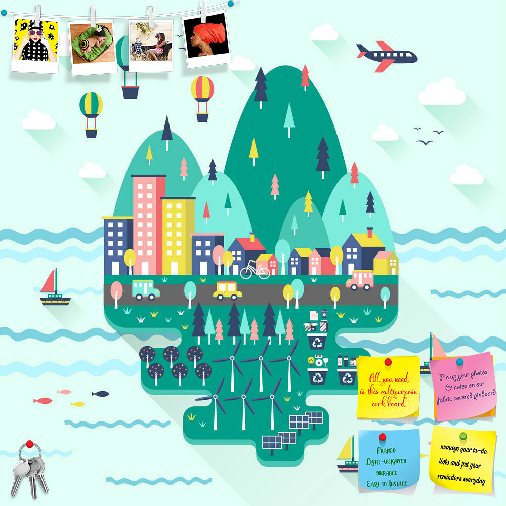 ArtzFolio Ecology Concept Graphic Over Blue Printed Bulletin Board Notice Pin Board Soft Board | Frameless-Bulletin Boards Frameless-AZ5006381BLB_FL_RF_R-0-Image Code 5006381 Vishnu Image Folio Pvt Ltd, IC 5006381, ArtzFolio, Bulletin Boards Frameless, Kids, Places, Digital Art, ecology, concept, graphic, over, blue, printed, bulletin, board, notice, pin, soft, frameless, flat, design, for, pin up board, push pin board, extra large cork board, big pin board, notice board, small bulletin board, cork board, w