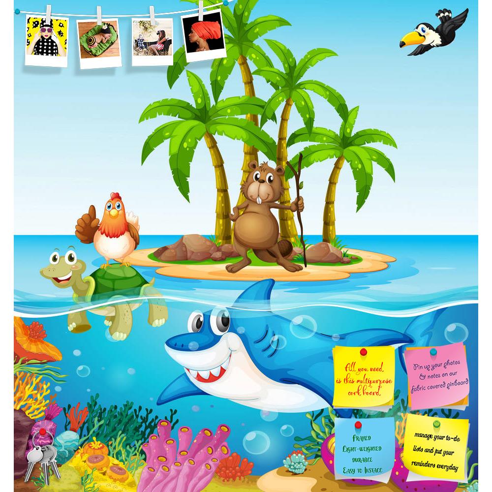 ArtzFolio Lives In The Ocean Printed Bulletin Board Notice Pin Board Soft Board | Frameless-Bulletin Boards Frameless-AZ5006387BLB_FL_RF_R-0-Image Code 5006387 Vishnu Image Folio Pvt Ltd, IC 5006387, ArtzFolio, Bulletin Boards Frameless, Animals, Kids, Digital Art, lives, in, the, ocean, printed, bulletin, board, notice, pin, soft, frameless, illustration, many, pin up board, push pin board, extra large cork board, big pin board, notice board, small bulletin board, cork board, wall notice board, giant cork 