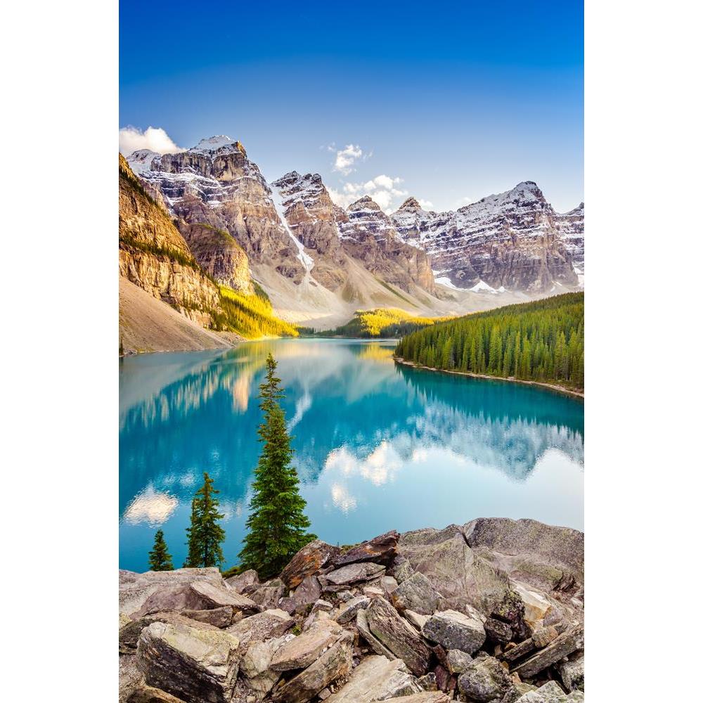 ArtzFolio Moraine Lake Canadian Rocky Mountains Peel & Stick Vinyl Wall Sticker-Laminated Wall Stickers-AZ5006391ART_UN_RF_R-0-Image Code 5006391 Vishnu Image Folio Pvt Ltd, IC 5006391, ArtzFolio, Laminated Wall Stickers, Landscapes, Places, Photography, moraine, lake, canadian, rocky, mountains, peel, stick, vinyl, wall, sticker, for, bedroom, large, size, decal, drawing, room, living, decorative, big, waterproof, home, office, reception, pitaara, box, designer, prints, kids, pvc, amazonbasics, washable, a
