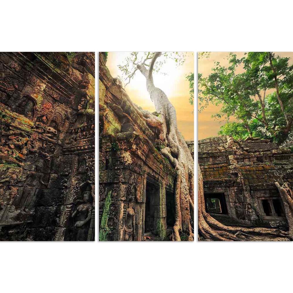 ArtzFolio Ancient Ta Prohm Temple, Angkor Wat, Cambodia Split Art Painting Panel on Sunboard-Split Art Panels-AZ5006398SPL_FR_RF_R-0-Image Code 5006398 Vishnu Image Folio Pvt Ltd, IC 5006398, ArtzFolio, Split Art Panels, Places, Religious, Photography, ancient, ta, prohm, temple, angkor, wat, cambodia, split, art, painting, panel, on, sunboard, framed, canvas, print, wall, for, living, room, with, frame, poster, pitaara, box, large, size, drawing, big, office, reception, of, kids, designer, decorative, amaz