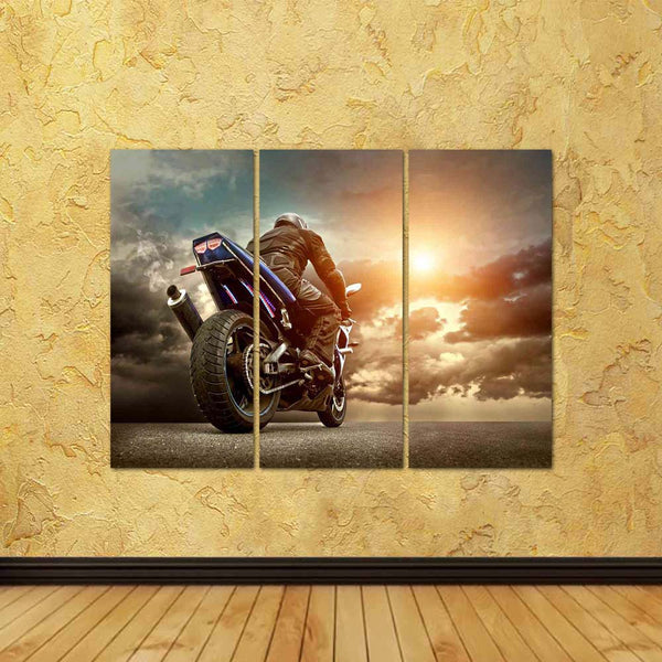 ArtzFolio Man Seat On The Motorcycle Under Sky With Clouds D2 Split Art Painting Panel on Sunboard-Split Art Panels-AZ5006403SPL_FR_RF_R-0-Image Code 5006403 Vishnu Image Folio Pvt Ltd, IC 5006403, ArtzFolio, Split Art Panels, Automobiles, Photography, man, seat, on, the, motorcycle, under, sky, with, clouds, d2, split, art, painting, panel, sunboard, framed, canvas, print, wall, for, living, room, frame, poster, pitaara, box, large, size, drawing, big, office, reception, of, kids, designer, decorative, ama
