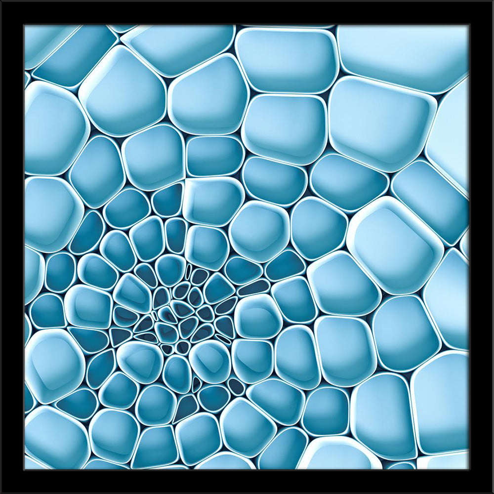 Abstract Blue Scientific Background Painting Poster Frame - Regular Art Framed - ArtzFolio.com
