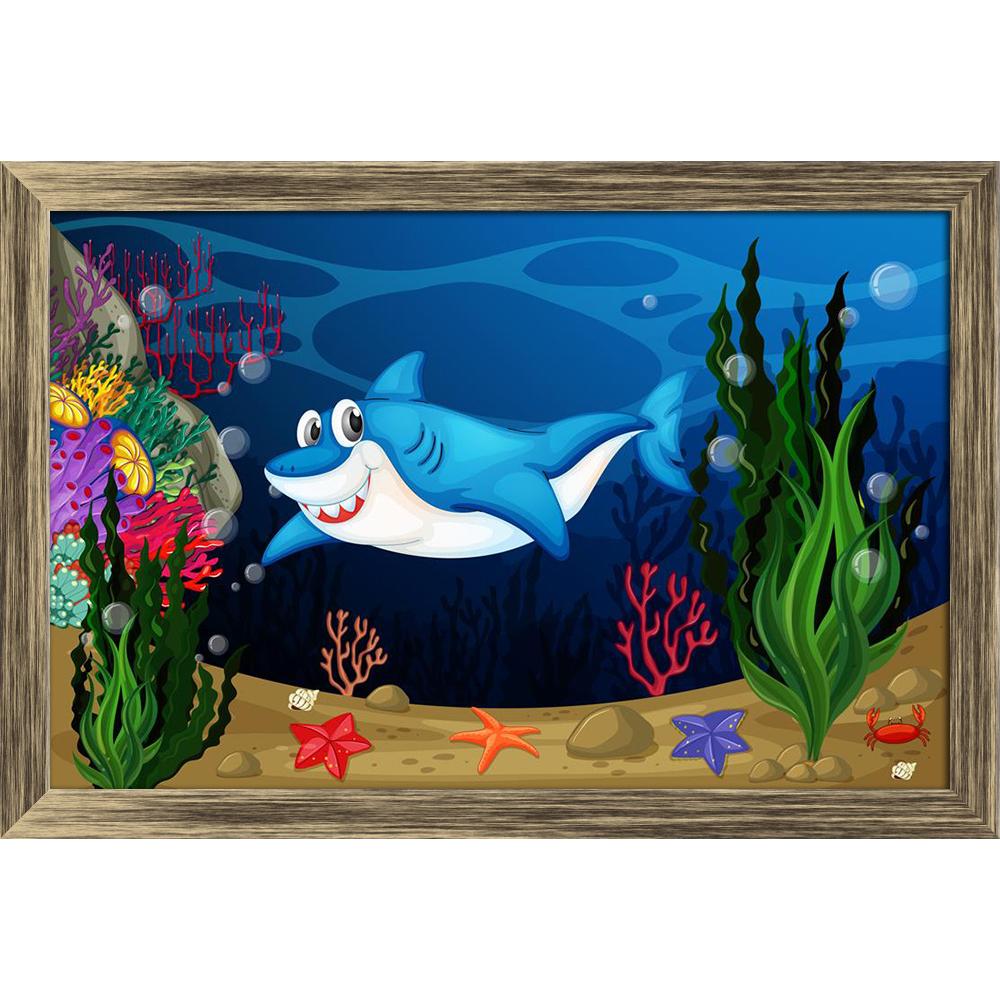 ArtzFolio Shark Swimming In The Sea Canvas Painting-Paintings Wooden Framing-AZ5006427ART_FR_RF_R-0-Image Code 5006427 Vishnu Image Folio Pvt Ltd, IC 5006427, ArtzFolio, Paintings Wooden Framing, Animals, Kids, Digital Art, shark, swimming, in, the, sea, canvas, painting, framed, print, wall, for, living, room, with, frame, poster, pitaara, box, large, size, drawing, art, split, big, office, reception, photography, of, panel, designer, decorative, amazonbasics, reprint, small, bedroom, on, scenery, illustra