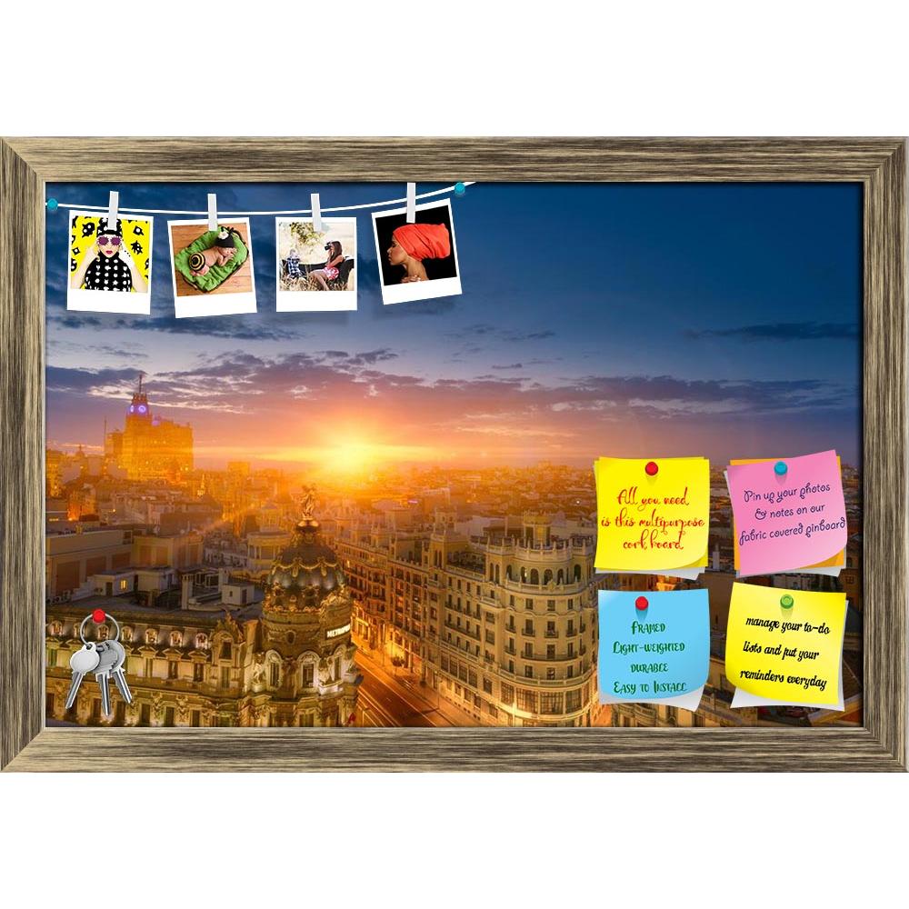 ArtzFolio Dusk View of Madrid, Capital City of Spain Printed Bulletin Board Notice Pin Board Soft Board | Framed-Bulletin Boards Framed-AZ5006438BLB_FR_RF_R-0-Image Code 5006438 Vishnu Image Folio Pvt Ltd, IC 5006438, ArtzFolio, Bulletin Boards Framed, Landscapes, Places, Photography, dusk, view, of, madrid, capital, city, spain, printed, bulletin, board, notice, pin, soft, framed, downtown, buildings, urban, aerial, scene, cityscape, skyline, night, evening, sunset, twilight, ski, sun, dome, landmark, gran