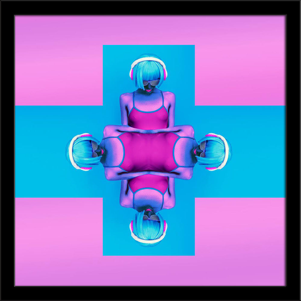 Crazy Girl DJ Stylish Colors Modern Music Painting Poster Frame-Regular Art Framed-REG_FR-IC 5006440 IC 5006440, Black and White, Fashion, Futurism, Geometric Abstraction, Individuals, Modern Art, Music, Music and Dance, Music and Musical Instruments, Patterns, Portraits, White, crazy, girl, dj, stylish, colors, modern, painting, poster, frame, abstraction, accessories, attractive, beautiful, blue, club, color, cosmetics, crimson, disco, dynamics, expressive, fusion, glamor, hair, harmony, headphones, ima