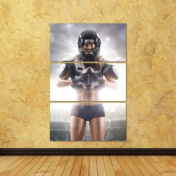ArtzFolio American Football Female Player Posing With Ball D1 Split Art Painting Panel on Sunboard-Split Art Panels-AZ5006457SPL_FR_RF_R-0-Image Code 5006457 Vishnu Image Folio Pvt Ltd, IC 5006457, ArtzFolio, Split Art Panels, Figurative, Sports, Photography, american, football, female, player, posing, with, ball, d1, split, art, painting, panel, on, sunboard, framed, canvas, print, wall, for, living, room, frame, poster, pitaara, box, large, size, drawing, big, office, reception, of, kids, designer, decora