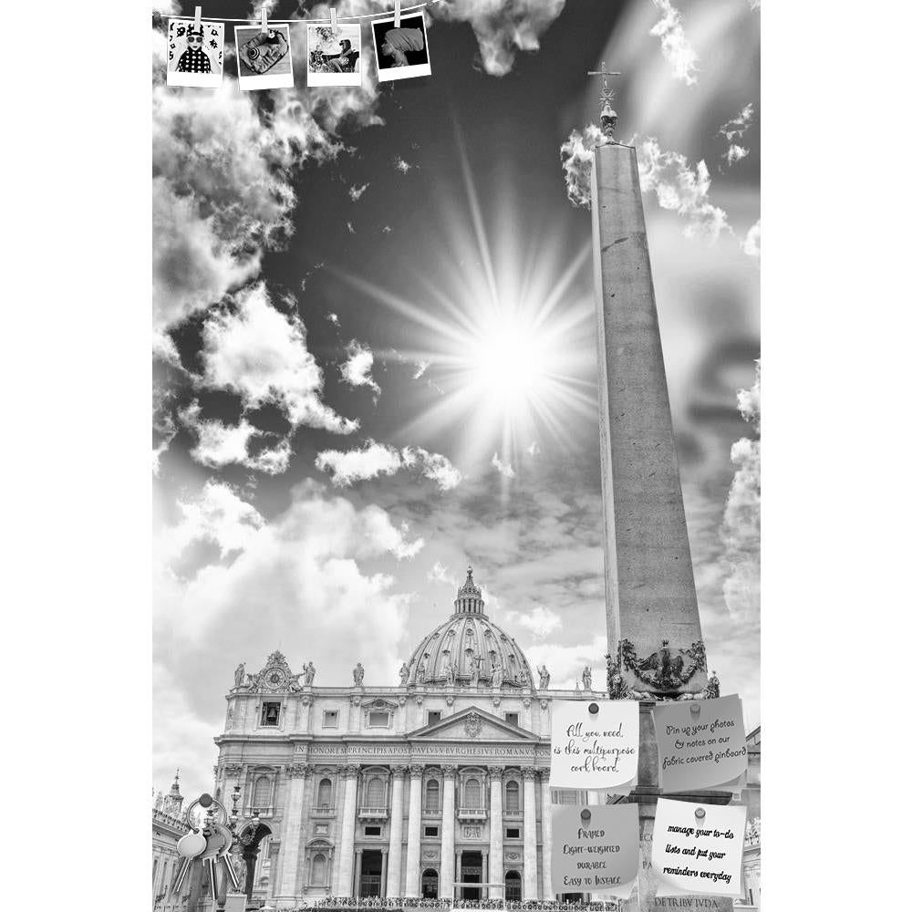 ArtzFolio View of St. Peter in Vatican, Rome, Italy Printed Bulletin Board Notice Pin Board Soft Board | Frameless-Bulletin Boards Frameless-AZ5006462BLB_FL_RF_R-0-Image Code 5006462 Vishnu Image Folio Pvt Ltd, IC 5006462, ArtzFolio, Bulletin Boards Frameless, Places, Vintage, Photography, view, of, st., peter, in, vatican, rome, italy, printed, bulletin, board, notice, pin, soft, frameless, city, basilica, church, europe, cathedral, saint, catholic, night, san, travel, st, cityscape, roma, ancient, buildin