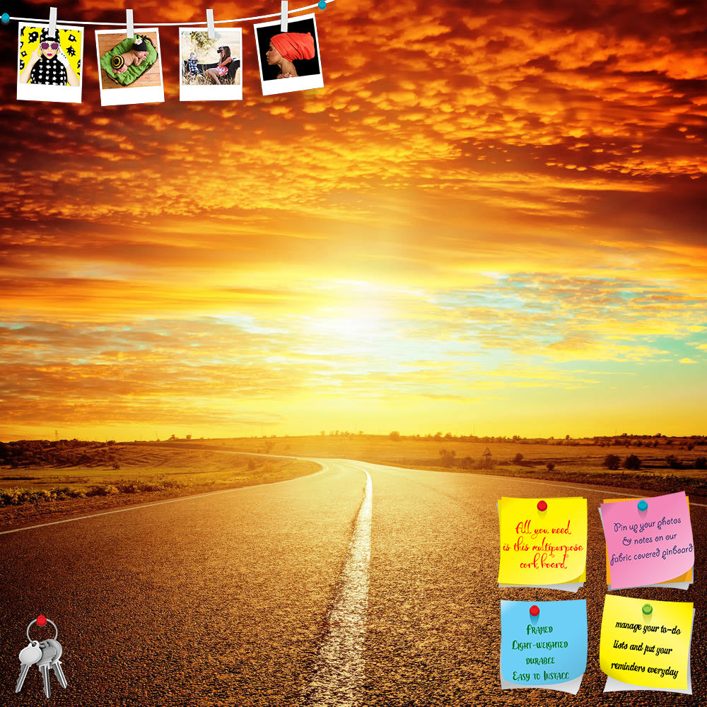 ArtzFolio Good Red Sunset & Asphalt Road To Horizon Printed Bulletin Board Notice Pin Board Soft Board | Frameless-Bulletin Boards Frameless-AZ5006487BLB_FL_RF_R-0-Image Code 5006487 Vishnu Image Folio Pvt Ltd, IC 5006487, ArtzFolio, Bulletin Boards Frameless, Landscapes, Photography, good, red, sunset, asphalt, road, to, horizon, printed, bulletin, board, notice, pin, soft, frameless, sky, highway, landscape, sun, travel, nature, journey, empty, country, perspective, summer, freedom, outdoor, background, l