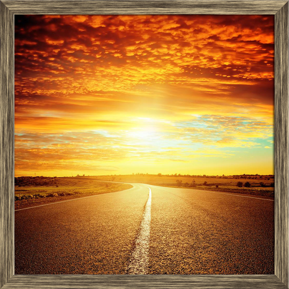 ArtzFolio Good Red Sunset Asphalt Road To Horizon Canvas Painting Synthetic Frame-Paintings Synthetic Framing-AZ5006487ART_FR_RF_R-0-Image Code 5006487 Vishnu Image Folio Pvt Ltd, IC 5006487, ArtzFolio, Paintings Synthetic Framing, Landscapes, Photography, good, red, sunset, asphalt, road, to, horizon, canvas, painting, synthetic, frame, framed, print, wall, for, living, room, with, poster, pitaara, box, large, size, drawing, art, split, big, office, reception, of, kids, panel, designer, decorative, amazonb