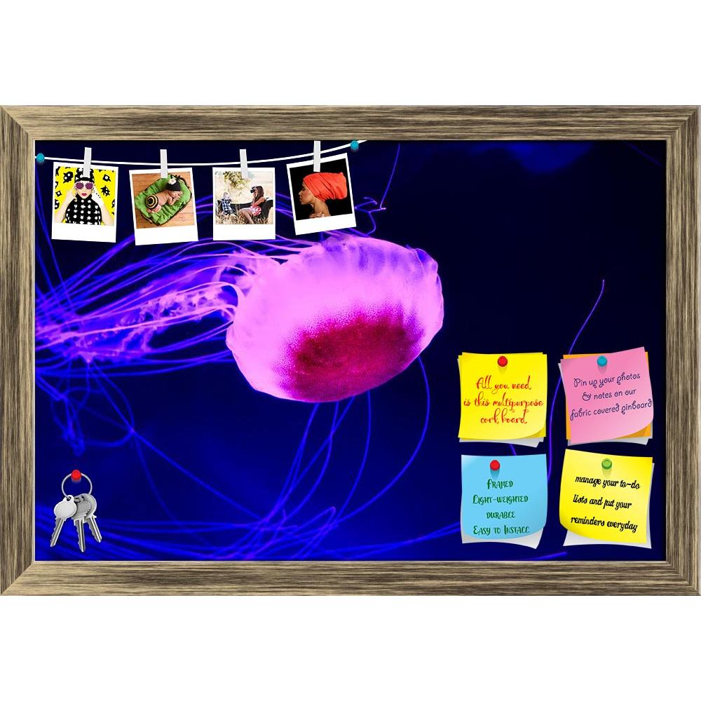 ArtzFolio Purple Jellyfish Swimming In Deep Blue Sea Printed Bulletin Board Notice Pin Board Soft Board | Framed-Bulletin Boards Framed-AZ5006494BLB_FR_RF_R-0-Image Code 5006494 Vishnu Image Folio Pvt Ltd, IC 5006494, ArtzFolio, Bulletin Boards Framed, Animals, Photography, purple, jellyfish, swimming, in, deep, blue, sea, printed, bulletin, board, notice, pin, soft, framed, beautiful, background, medusa, water, pin up board, push pin board, extra large cork board, big pin board, notice board, small bulleti