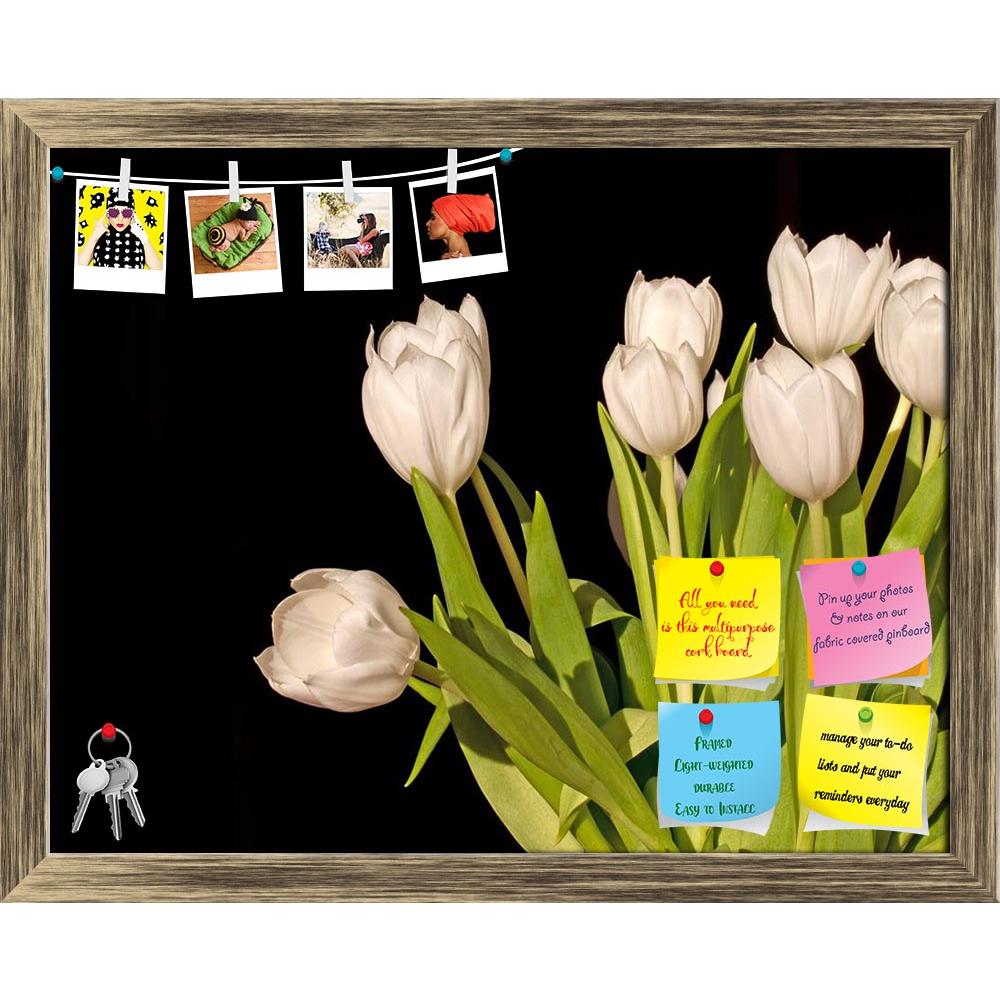 ArtzFolio Bunch Of White Tulips Isolated On Black Background Printed Bulletin Board Notice Pin Board Soft Board | Framed-Bulletin Boards Framed-AZ5006496BLB_FR_RF_R-0-Image Code 5006496 Vishnu Image Folio Pvt Ltd, IC 5006496, ArtzFolio, Bulletin Boards Framed, Floral, Photography, bunch, of, white, tulips, isolated, on, black, background, printed, bulletin, board, notice, pin, soft, framed, tulip, flower, flowers, bouquet, many, blossom, spring, pin up board, push pin board, extra large cork board, big pin 