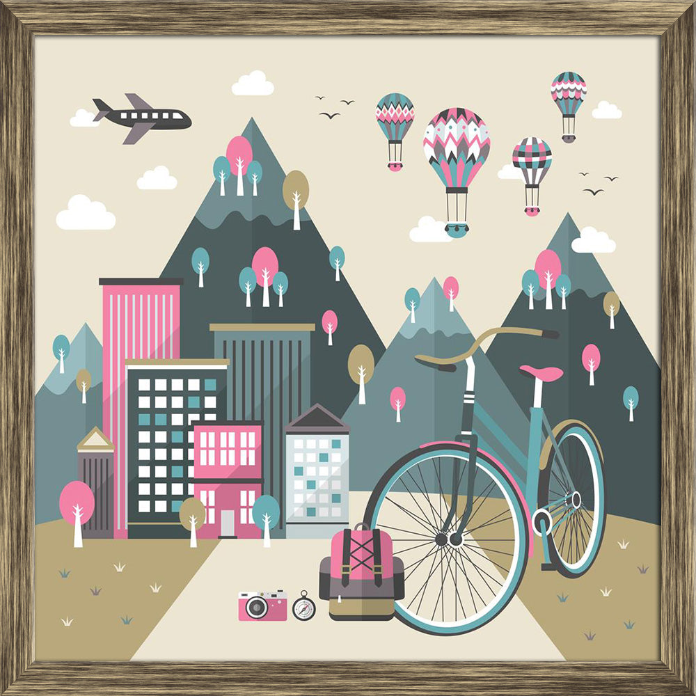 ArtzFolio Bike Travel Concept Graphic Canvas Painting-Paintings Wooden Framing-AZ5006498ART_FR_RF_R-0-Image Code 5006498 Vishnu Image Folio Pvt Ltd, IC 5006498, ArtzFolio, Paintings Wooden Framing, Kids, Places, Digital Art, bike, travel, concept, graphic, canvas, painting, framed, print, wall, for, living, room, with, frame, poster, pitaara, box, large, size, drawing, art, split, big, office, reception, photography, of, panel, designer, decorative, amazonbasics, reprint, small, bedroom, on, scenery, flat, 