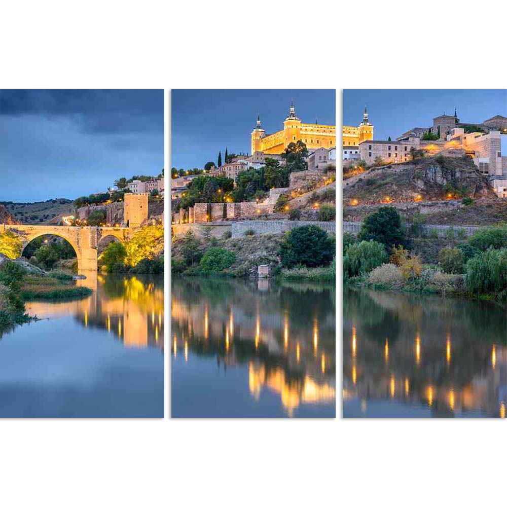 ArtzFolio Old Town Toledo Skyline on the River, Spain Split Art Painting Panel on Sunboard-Split Art Panels-AZ5006508SPL_FR_RF_R-0-Image Code 5006508 Vishnu Image Folio Pvt Ltd, IC 5006508, ArtzFolio, Split Art Panels, Landscapes, Places, Photography, old, town, toledo, skyline, on, the, river, spain, split, art, painting, panel, sunboard, framed, canvas, print, wall, for, living, room, with, frame, poster, pitaara, box, large, size, drawing, big, office, reception, of, kids, designer, decorative, amazonbas