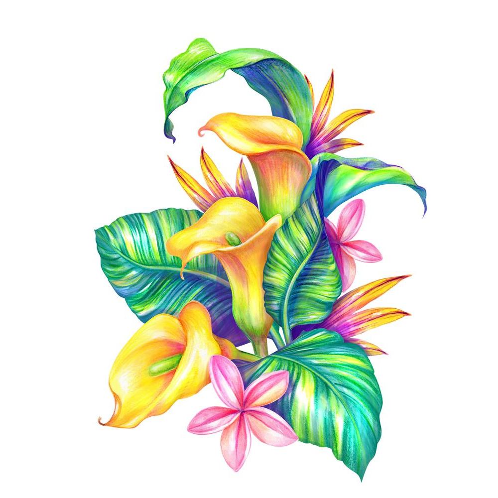 ArtzFolio Abstract Tropical Leaves Flowers Unframed Premium Canvas Painting-Paintings Unframed Premium-AZ5006512ART_UN_RF_R-0-Image Code 5006512 Vishnu Image Folio Pvt Ltd, IC 5006512, ArtzFolio, Paintings Unframed Premium, Floral, Fine Art Reprint, abstract, tropical, leaves, flowers, unframed, premium, canvas, painting, large, size, print, wall, for, living, room, without, frame, decorative, poster, art, pitaara, box, drawing, photography, amazonbasics, big, kids, designer, office, reception, reprint, bed
