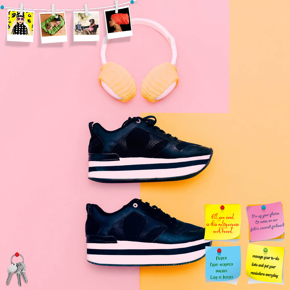 ArtzFolio Trendy White Headphones & Sneakers Printed Bulletin Board Notice Pin Board Soft Board | Frameless-Bulletin Boards Frameless-AZ5006520BLB_FL_RF_R-0-Image Code 5006520 Vishnu Image Folio Pvt Ltd, IC 5006520, ArtzFolio, Bulletin Boards Frameless, Pop Art, Photography, trendy, white, headphones, sneakers, printed, bulletin, board, notice, pin, soft, frameless, sports, accessory, active, background, bar, black, character, clothing, culture, dark, element, emotion, fashion, gym, half, hipster, informati
