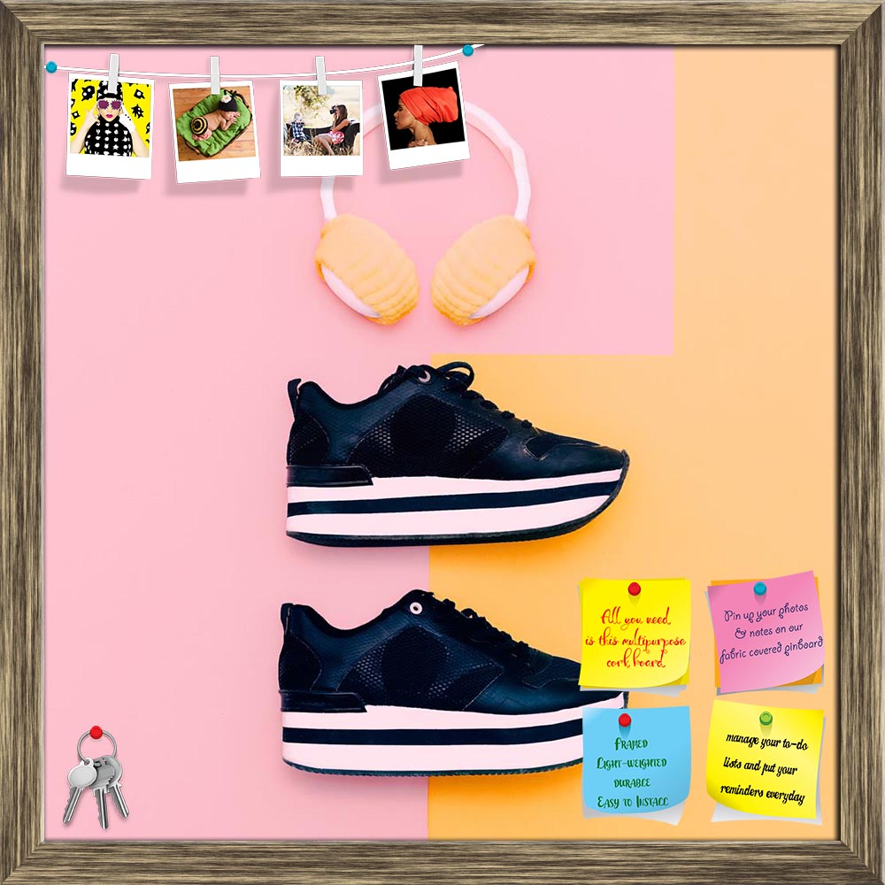 ArtzFolio Trendy White Headphones & Sneakers Printed Bulletin Board Notice Pin Board Soft Board | Framed-Bulletin Boards Framed-AZ5006520BLB_FR_RF_R-0-Image Code 5006520 Vishnu Image Folio Pvt Ltd, IC 5006520, ArtzFolio, Bulletin Boards Framed, Pop Art, Photography, trendy, white, headphones, sneakers, printed, bulletin, board, notice, pin, soft, framed, sports, accessory, active, background, bar, black, character, clothing, culture, dark, element, emotion, fashion, gym, half, hipster, information, interior
