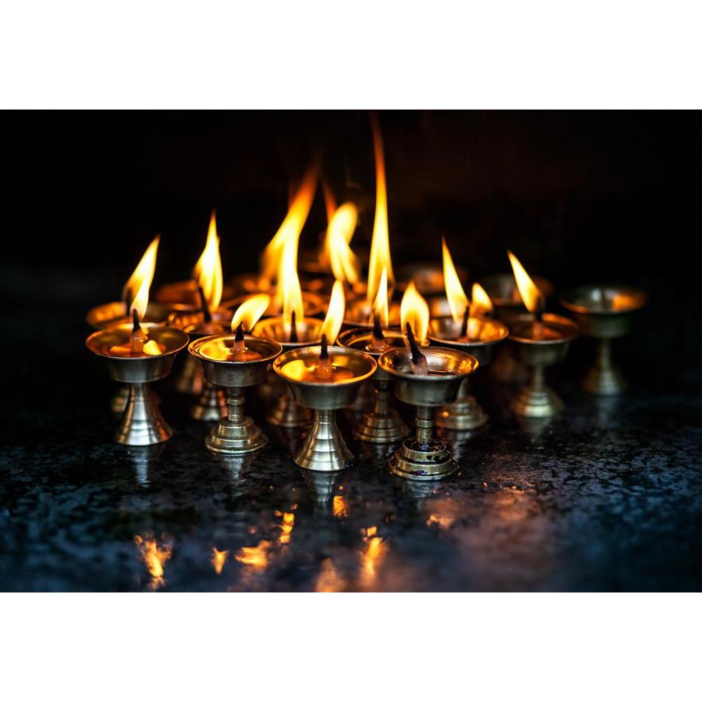 ArtzFolio Butter Lamps With Flames In The Temple Of Nepal Unframed Premium Canvas Painting-Paintings Unframed Premium-AZ5006537ART_UN_RF_R-0-Image Code 5006537 Vishnu Image Folio Pvt Ltd, IC 5006537, ArtzFolio, Paintings Unframed Premium, Religious, Traditional, Photography, butter, lamps, with, flames, in, the, temple, of, nepal, unframed, premium, canvas, painting, large, size, print, wall, for, living, room, without, frame, decorative, poster, art, pitaara, box, drawing, amazonbasics, big, kids, designer