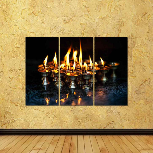 ArtzFolio Butter Lamps With Flames In The Temple Of Nepal Split Art Painting Panel on Sunboard-Split Art Panels-AZ5006537SPL_FR_RF_R-0-Image Code 5006537 Vishnu Image Folio Pvt Ltd, IC 5006537, ArtzFolio, Split Art Panels, Religious, Traditional, Photography, butter, lamps, with, flames, in, the, temple, of, nepal, split, art, painting, panel, on, sunboard, framed, canvas, print, wall, for, living, room, frame, poster, pitaara, box, large, size, drawing, big, office, reception, kids, designer, decorative, a