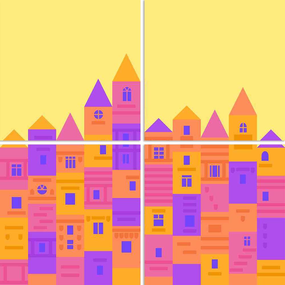 ArtzFolio Colorful Medieval Town From Building Blocks Split Art Painting Panel on Sunboard-Split Art Panels-AZ5006551SPL_FR_RF_R-0-Image Code 5006551 Vishnu Image Folio Pvt Ltd, IC 5006551, ArtzFolio, Split Art Panels, Kids, Places, Digital Art, colorful, medieval, town, from, building, blocks, split, art, painting, panel, on, sunboard, framed, canvas, print, wall, for, living, room, with, frame, poster, pitaara, box, large, size, drawing, big, office, reception, photography, of, designer, decorative, amazo