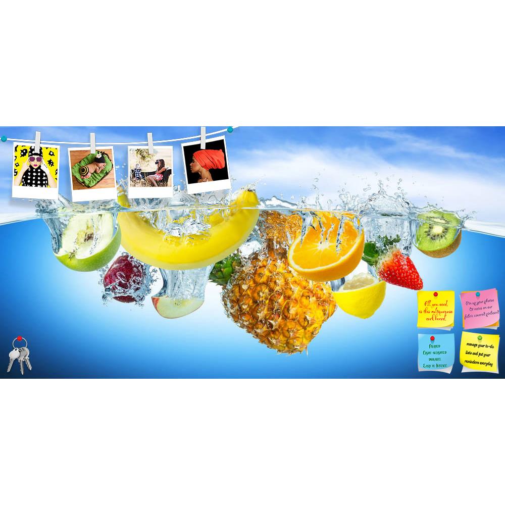 ArtzFolio Photo of Many Fruits Splashing Into Water Printed Bulletin Board Notice Pin Board Soft Board | Frameless-Bulletin Boards Frameless-AZ5006552BLB_FL_RF_R-0-Image Code 5006552 Vishnu Image Folio Pvt Ltd, IC 5006552, ArtzFolio, Bulletin Boards Frameless, Food & Beverage, Photography, photo, of, many, fruits, splashing, into, water, printed, bulletin, board, notice, pin, soft, frameless, multi, fruit, splash, vegetables, falling, white, blue, background, sky, fresh, pineapple, apple, banana, orange, le