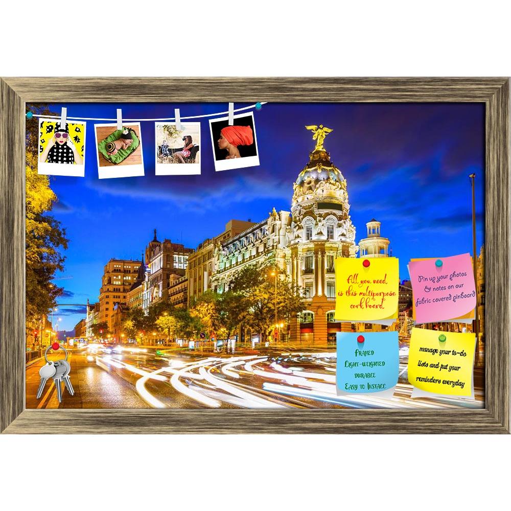 ArtzFolio Madrid Cityscape at Calle De Alcala & Gran Via, Spain Printed Bulletin Board Notice Pin Board Soft Board | Framed-Bulletin Boards Framed-AZ5006556BLB_FR_RF_R-0-Image Code 5006556 Vishnu Image Folio Pvt Ltd, IC 5006556, ArtzFolio, Bulletin Boards Framed, Places, Photography, madrid, cityscape, at, calle, de, alcala, gran, via, spain, printed, bulletin, board, notice, pin, soft, framed, avenue, boulevard, street, road, shopping, district, commercial, traffic, long, exposure, light, trails, night, li