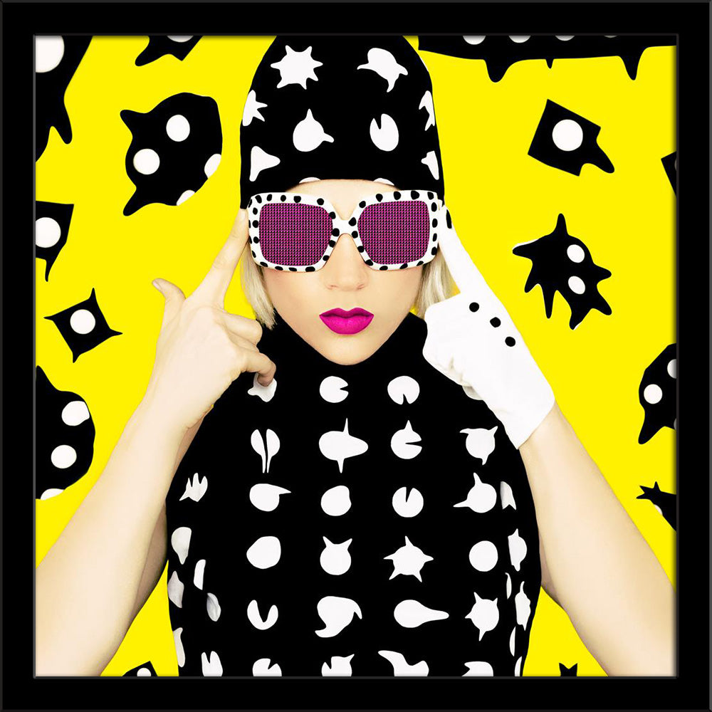 Polka Dots Monster Girl Painting Poster Frame-Regular Art Framed-REG_FR-IC 5006564 IC 5006564, Adult, Ancient, Black, Black and White, Dots, Fashion, Historical, Individuals, Medieval, People, Portraits, Retro, Seasons, Signs, Signs and Symbols, Vintage, polka, monster, girl, painting, poster, frame, disco, accessories, attractive, background, beautiful, beauty, closeup, color, colorful, crazy, cute, dress, exclusive, expression, design, female, fifties, flirting, glamour, glasses, handmade, hat, infantile,