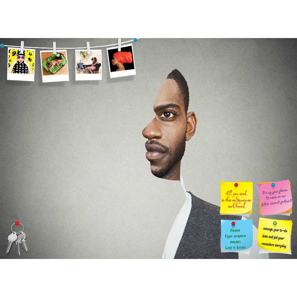 ArtzFolio Surrealistic Portrait Of A Young Man Isolated Printed Bulletin Board Notice Pin Board Soft Board | Frameless-Bulletin Boards Frameless-AZ5006568BLB_FL_RF_R-0-Image Code 5006568 Vishnu Image Folio Pvt Ltd, IC 5006568, ArtzFolio, Bulletin Boards Frameless, Portraits, Surrealism, Photography, surrealistic, portrait, of, a, young, man, isolated, printed, bulletin, board, notice, pin, soft, frameless, profile, deform, illusion, concept, adult, transformation, creative, front, linear, face, eye, african