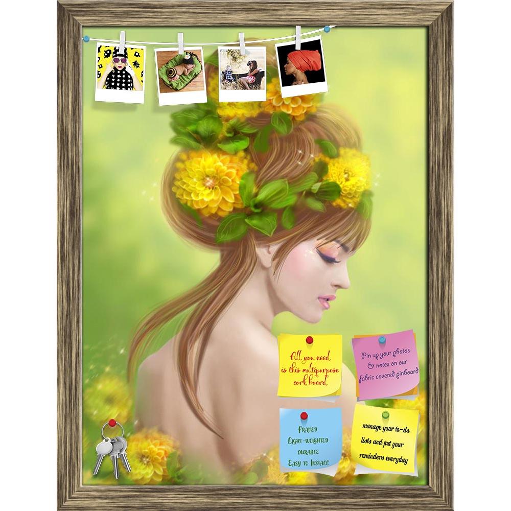 ArtzFolio Fantasy Spring & Beauty Woman In Yellow Flowers Printed Bulletin Board Notice Pin Board Soft Board | Framed-Bulletin Boards Framed-AZ5006575BLB_FR_RF_R-0-Image Code 5006575 Vishnu Image Folio Pvt Ltd, IC 5006575, ArtzFolio, Bulletin Boards Framed, Fantasy, Floral, Portraits, Digital Art, spring, beauty, woman, in, yellow, flowers, printed, bulletin, board, notice, pin, soft, framed, yelloy, pin up board, push pin board, extra large cork board, big pin board, notice board, small bulletin board, cor