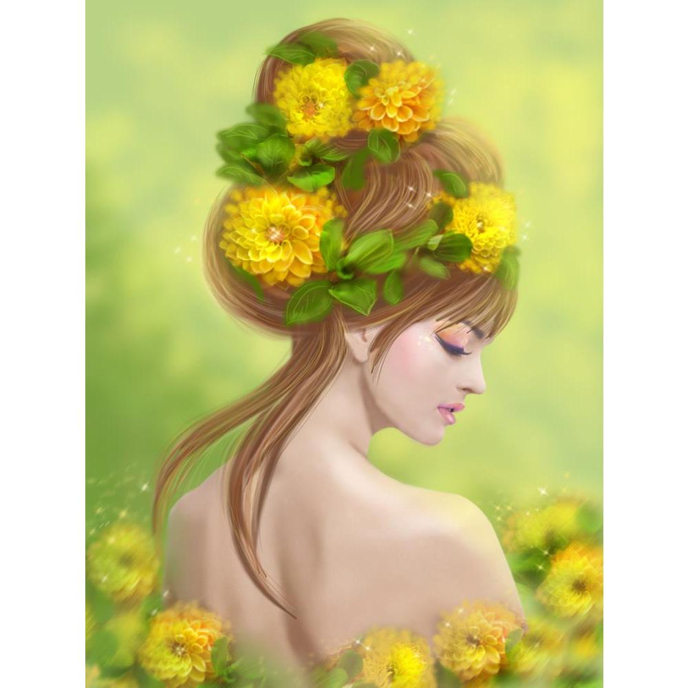 ArtzFolio Fantasy Spring Beauty Woman In Yellow Flowers Unframed Premium Canvas Painting-Paintings Unframed Premium-AZ5006575ART_UN_RF_R-0-Image Code 5006575 Vishnu Image Folio Pvt Ltd, IC 5006575, ArtzFolio, Paintings Unframed Premium, Fantasy, Floral, Portraits, Digital Art, spring, beauty, woman, in, yellow, flowers, unframed, premium, canvas, painting, large, size, print, wall, for, living, room, without, frame, decorative, poster, art, pitaara, box, drawing, photography, amazonbasics, big, kids, design