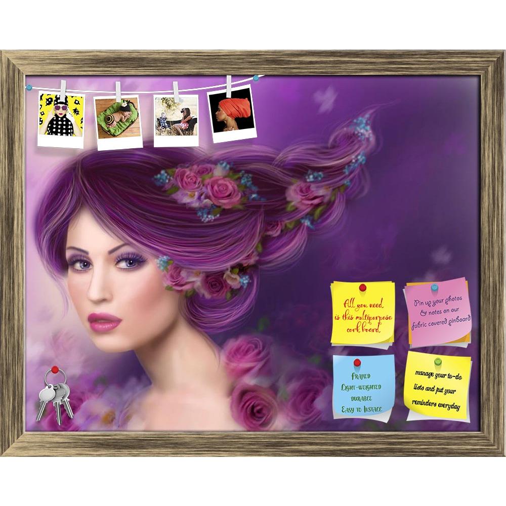 ArtzFolio Fantasy Woman with Purple Hair & Flowers Roses Printed Bulletin Board Notice Pin Board Soft Board | Framed-Bulletin Boards Framed-AZ5006576BLB_FR_RF_R-0-Image Code 5006576 Vishnu Image Folio Pvt Ltd, IC 5006576, ArtzFolio, Bulletin Boards Framed, Fantasy, Floral, Portraits, Digital Art, woman, with, purple, hair, flowers, roses, printed, bulletin, board, notice, pin, soft, framed, beautiful, pin up board, push pin board, extra large cork board, big pin board, notice board, small bulletin board, co