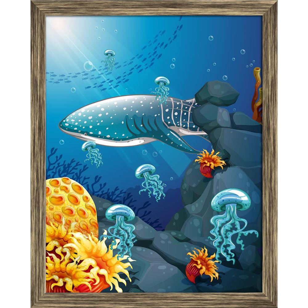 ArtzFolio Shark Jelly Fish Under The Ocean Canvas Painting-Paintings Wooden Framing-AZ5006579ART_FR_RF_R-0-Image Code 5006579 Vishnu Image Folio Pvt Ltd, IC 5006579, ArtzFolio, Paintings Wooden Framing, Animals, Kids, Digital Art, shark, jelly, fish, under, the, ocean, canvas, painting, framed, print, wall, for, living, room, with, frame, poster, pitaara, box, large, size, drawing, art, split, big, office, reception, photography, of, panel, designer, decorative, amazonbasics, reprint, small, bedroom, on, sc