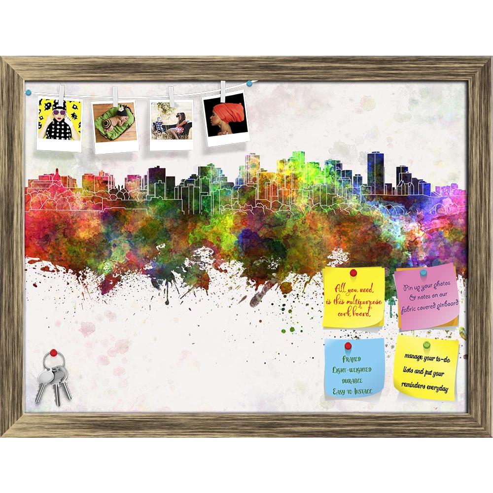 ArtzFolio Skyline of Edmonton, Capital of Alberta, Canada Printed Bulletin Board Notice Pin Board Soft Board | Framed-Bulletin Boards Framed-AZ5006588BLB_FR_RF_R-0-Image Code 5006588 Vishnu Image Folio Pvt Ltd, IC 5006588, ArtzFolio, Bulletin Boards Framed, Places, Fine Art Reprint, skyline, of, edmonton, capital, alberta, canada, printed, bulletin, board, notice, pin, soft, framed, north, america, watercolor, background, abstract, paint, color, splash, colorful, art, texture, grunge, paper, ink, illustrati