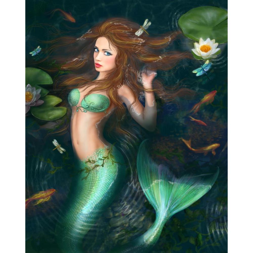 ArtzFolio Beautiful Fantasy Mermaid In Lake With Lillies Unframed Premium Canvas Painting-Paintings Unframed Premium-AZ5006591ART_UN_RF_R-0-Image Code 5006591 Vishnu Image Folio Pvt Ltd, IC 5006591, ArtzFolio, Paintings Unframed Premium, Fantasy, Figurative, Digital Art, beautiful, mermaid, in, lake, with, lillies, unframed, premium, canvas, painting, large, size, print, wall, for, living, room, without, frame, decorative, poster, art, pitaara, box, drawing, photography, amazonbasics, big, kids, designer, o