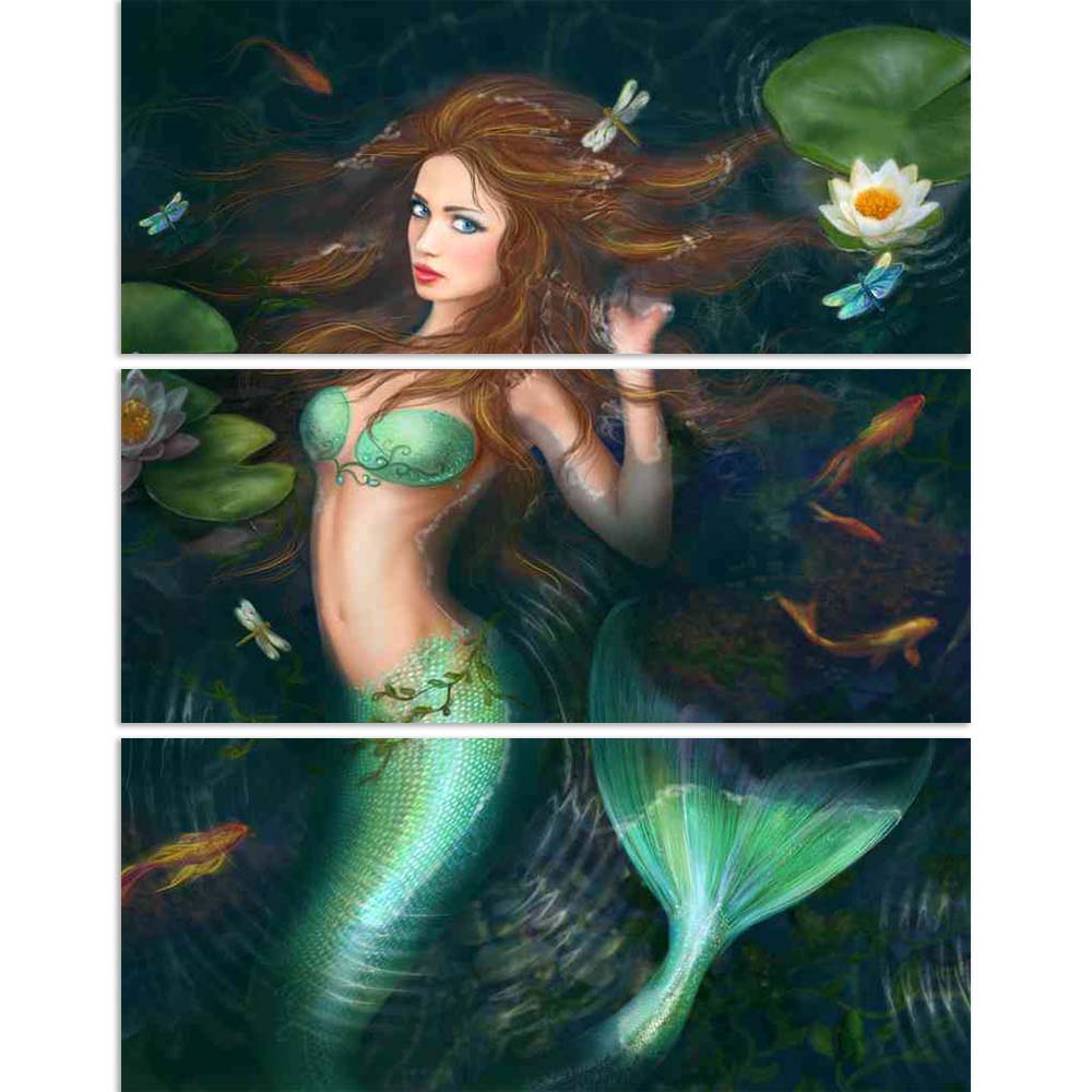 ArtzFolio Beautiful Fantasy Mermaid In Lake With Lillies Split Art Painting Panel on Sunboard-Split Art Panels-AZ5006591SPL_FR_RF_R-0-Image Code 5006591 Vishnu Image Folio Pvt Ltd, IC 5006591, ArtzFolio, Split Art Panels, Fantasy, Figurative, Digital Art, beautiful, mermaid, in, lake, with, lillies, split, art, painting, panel, on, sunboard, framed, canvas, print, wall, for, living, room, frame, poster, pitaara, box, large, size, drawing, big, office, reception, photography, of, kids, designer, decorative, 