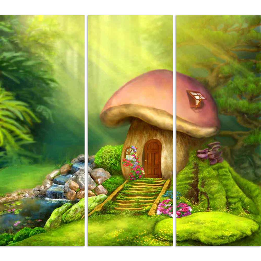 ArtzFolio Fantasy Mushroom Cottage On A Colorful Meadow D1 Split Art Painting Panel on Sunboard-Split Art Panels-AZ5006592SPL_FR_RF_R-0-Image Code 5006592 Vishnu Image Folio Pvt Ltd, IC 5006592, ArtzFolio, Split Art Panels, Fantasy, Kids, Digital Art, mushroom, cottage, on, a, colorful, meadow, d1, split, art, painting, panel, sunboard, framed, canvas, print, wall, for, living, room, with, frame, poster, pitaara, box, large, size, drawing, big, office, reception, photography, of, designer, decorative, amazo