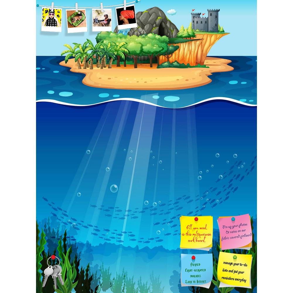 ArtzFolio Underwater Scene With Island On The Top Printed Bulletin Board Notice Pin Board Soft Board | Frameless-Bulletin Boards Frameless-AZ5006593BLB_FL_RF_R-0-Image Code 5006593 Vishnu Image Folio Pvt Ltd, IC 5006593, ArtzFolio, Bulletin Boards Frameless, Kids, Landscapes, Digital Art, underwater, scene, with, island, on, the, top, printed, bulletin, board, notice, pin, soft, frameless, pin up board, push pin board, extra large cork board, big pin board, notice board, small bulletin board, cork board, wa