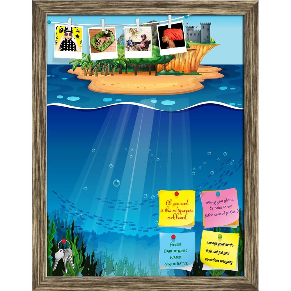 ArtzFolio Underwater Scene With Island On The Top Printed Bulletin Board Notice Pin Board Soft Board | Framed-Bulletin Boards Framed-AZ5006593BLB_FR_RF_R-0-Image Code 5006593 Vishnu Image Folio Pvt Ltd, IC 5006593, ArtzFolio, Bulletin Boards Framed, Kids, Landscapes, Digital Art, underwater, scene, with, island, on, the, top, printed, bulletin, board, notice, pin, soft, framed, pin up board, push pin board, extra large cork board, big pin board, notice board, small bulletin board, cork board, wall notice bo