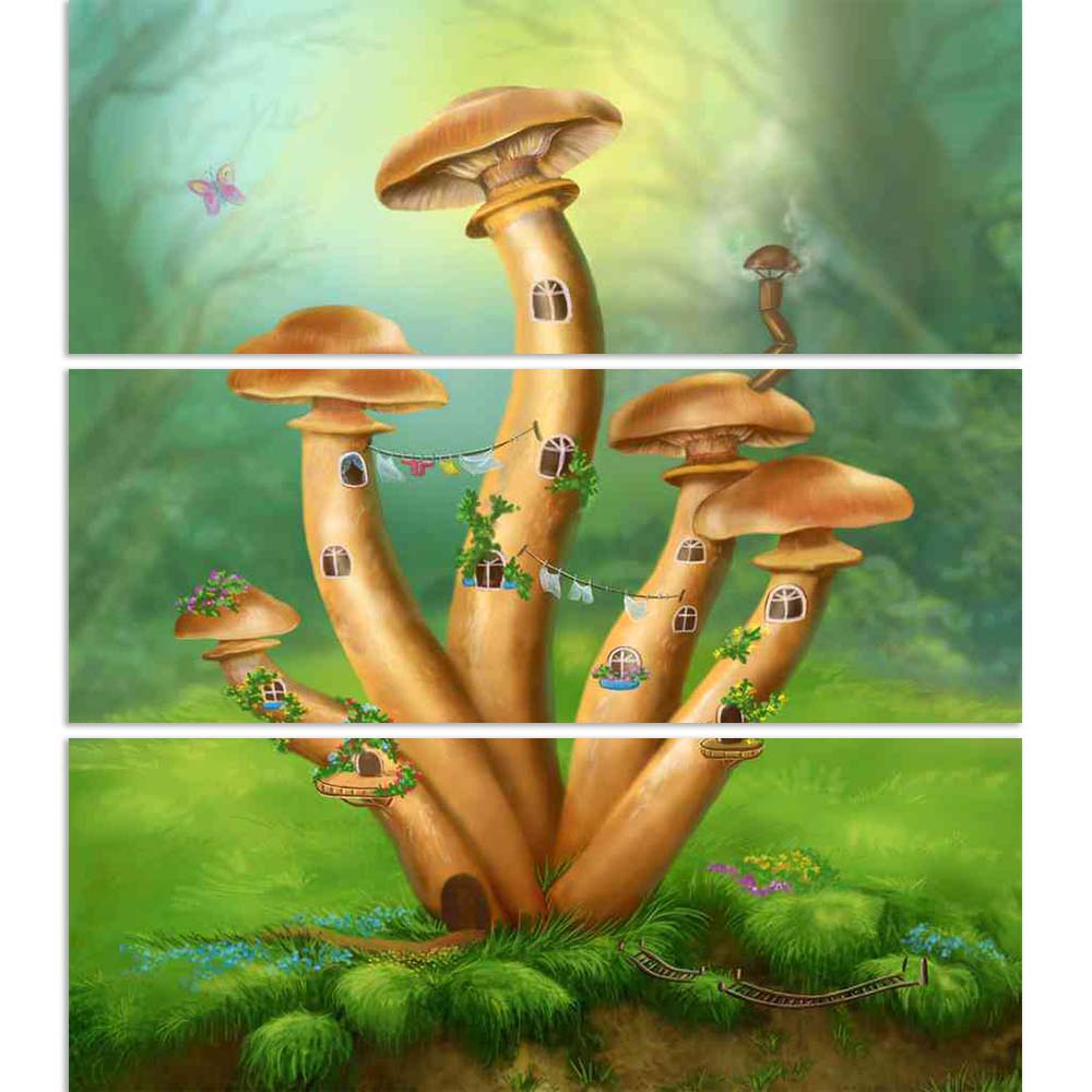 ArtzFolio Fantasy Mushrooms House on a Colorful Meadow Split Art Painting Panel on Sunboard-Split Art Panels-AZ5006596SPL_FR_RF_R-0-Image Code 5006596 Vishnu Image Folio Pvt Ltd, IC 5006596, ArtzFolio, Split Art Panels, Conceptual, Kids, Digital Art, fantasy, mushrooms, house, on, a, colorful, meadow, split, art, painting, panel, sunboard, framed, canvas, print, wall, for, living, room, with, frame, poster, pitaara, box, large, size, drawing, big, office, reception, photography, of, designer, decorative, am