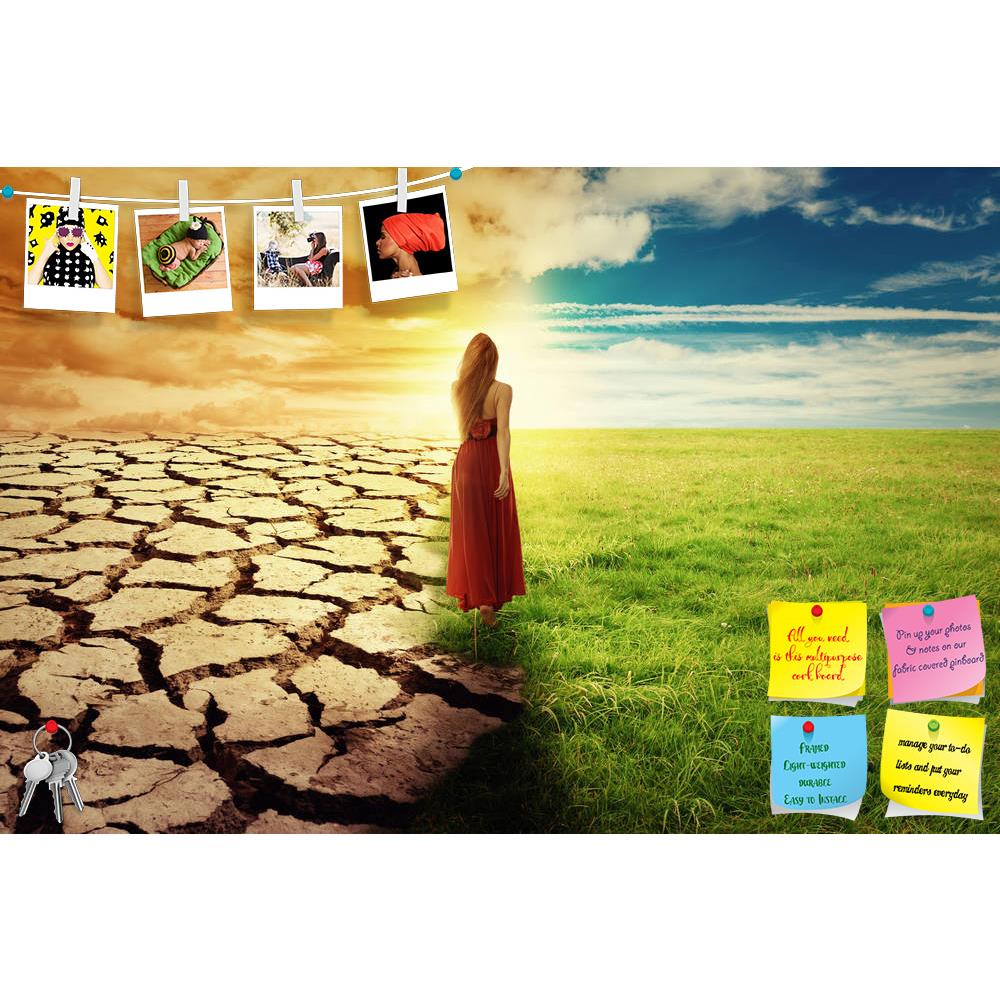 ArtzFolio Climate Change Concept Printed Bulletin Board Notice Pin Board Soft Board | Frameless-Bulletin Boards Frameless-AZ5006597BLB_FL_RF_R-0-Image Code 5006597 Vishnu Image Folio Pvt Ltd, IC 5006597, ArtzFolio, Bulletin Boards Frameless, Conceptual, Figurative, Digital Art, climate, change, concept, printed, bulletin, board, notice, pin, soft, frameless, woman, walk, through, field, drought, life, hope, death, god, world, teen, illness, mental, horizon, religion, earth, problems, hopeless, desert, doom,