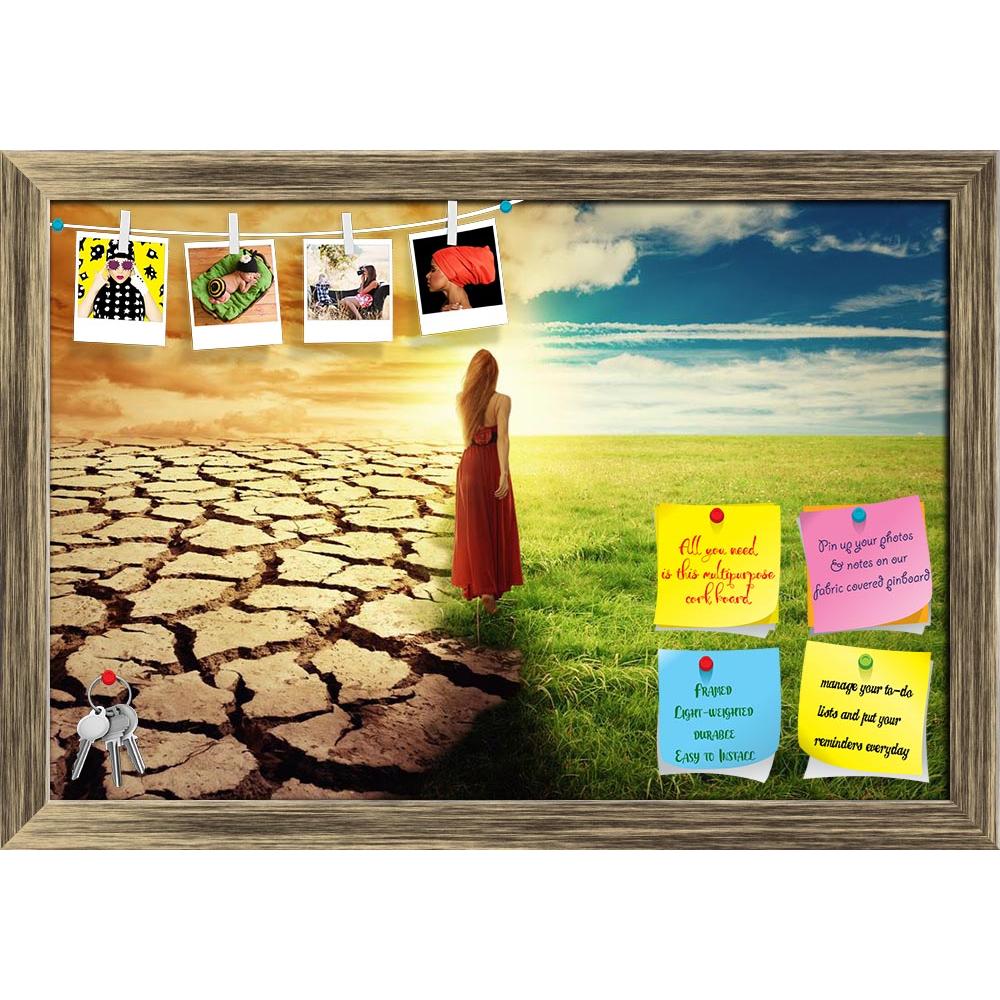 ArtzFolio Climate Change Concept Printed Bulletin Board Notice Pin Board Soft Board | Framed-Bulletin Boards Framed-AZ5006597BLB_FR_RF_R-0-Image Code 5006597 Vishnu Image Folio Pvt Ltd, IC 5006597, ArtzFolio, Bulletin Boards Framed, Conceptual, Figurative, Digital Art, climate, change, concept, printed, bulletin, board, notice, pin, soft, framed, woman, walk, through, field, drought, life, hope, death, god, world, teen, illness, mental, horizon, religion, earth, problems, hopeless, desert, doom, cracked, nu