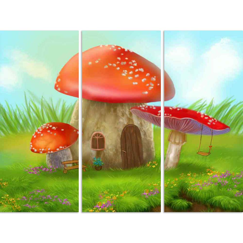 ArtzFolio Fantasy Mushroom Cottage on a Colorful Meadow D2 Split Art Painting Panel on Sunboard-Split Art Panels-AZ5006598SPL_FR_RF_R-0-Image Code 5006598 Vishnu Image Folio Pvt Ltd, IC 5006598, ArtzFolio, Split Art Panels, Kids, Landscapes, Digital Art, fantasy, mushroom, cottage, on, a, colorful, meadow, d2, split, art, painting, panel, sunboard, framed, canvas, print, wall, for, living, room, with, frame, poster, pitaara, box, large, size, drawing, big, office, reception, photography, of, designer, decor