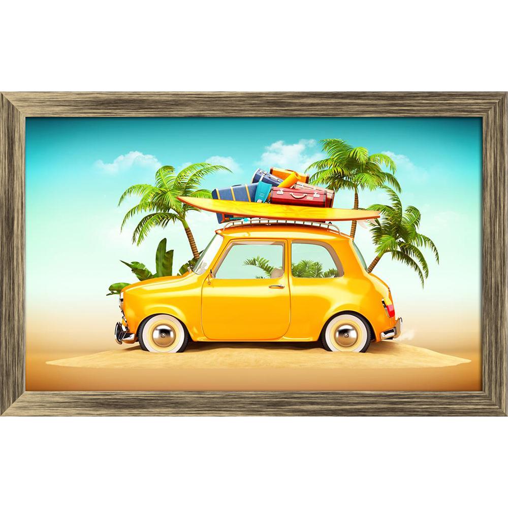 ArtzFolio Retro Car With Surfboard & Suitcases On A Beach Canvas Painting-Paintings Wooden Framing-AZ5006600ART_FR_RF_R-0-Image Code 5006600 Vishnu Image Folio Pvt Ltd, IC 5006600, ArtzFolio, Paintings Wooden Framing, Automobiles, Kids, Digital Art, retro, car, with, surfboard, suitcases, on, a, beach, canvas, painting, unusual, travel, summer, creative, concept, design, art, nature, trip, sand, road, ocean, sunlight, season, sunny, sea, sky, sun, suitcase, surfing, tropic, palms, tourist, tree, tropical, h