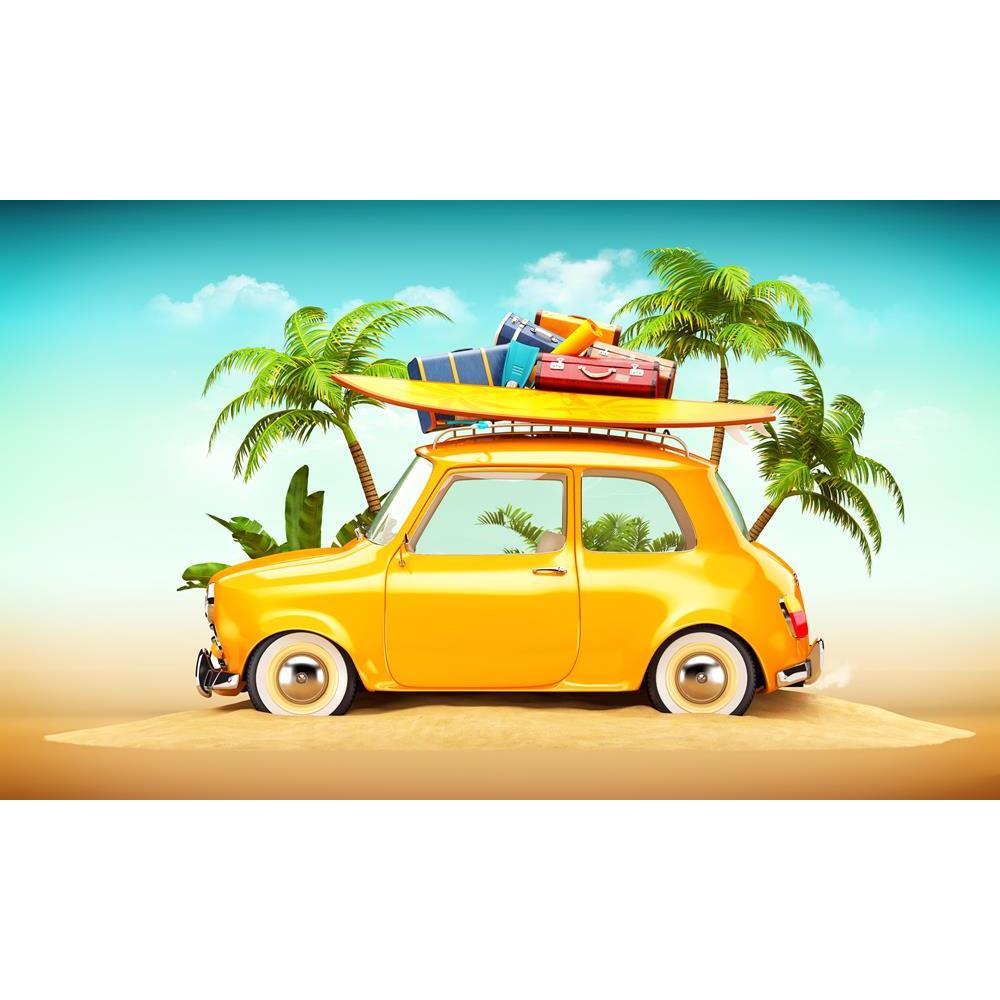 ArtzFolio Retro Car With Surfboard & Suitcases On A Beach Canvas Painting-Paintings MDF Framing-AZ5006600ART_UN_RF_R-0-Image Code 5006600 Vishnu Image Folio Pvt Ltd, IC 5006600, ArtzFolio, Paintings MDF Framing, Automobiles, Kids, Digital Art, retro, car, with, surfboard, suitcases, on, a, beach, canvas, painting, unusual, travel, summer, creative, concept, design, art, nature, trip, sand, road, ocean, sunlight, season, sunny, sea, sky, sun, suitcase, surfing, tropic, palms, tourist, tree, tropical, holiday