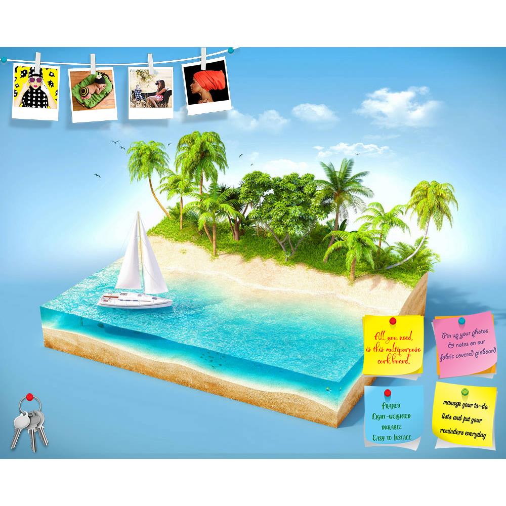 ArtzFolio Tropical Island With Water & Palms On A Beach D1 Printed Bulletin Board Notice Pin Board Soft Board | Frameless-Bulletin Boards Frameless-AZ5006601BLB_FL_RF_R-0-Image Code 5006601 Vishnu Image Folio Pvt Ltd, IC 5006601, ArtzFolio, Bulletin Boards Frameless, Kids, Landscapes, Digital Art, tropical, island, with, water, palms, on, a, beach, d1, printed, bulletin, board, notice, pin, soft, frameless, unusual, design, art, imagine, creative, concept, tourism, travel, vacation, holiday, tourist, lagoon