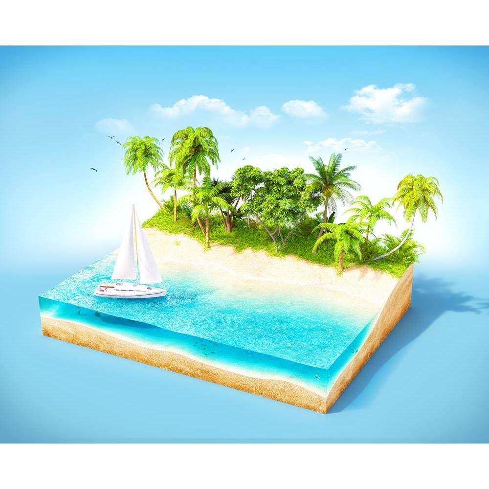 ArtzFolio Tropical Island With Water Palms On A Beach D1 Canvas Painting-Paintings MDF Framing-AZ5006601ART_UN_RF_R-0-Image Code 5006601 Vishnu Image Folio Pvt Ltd, IC 5006601, ArtzFolio, Paintings MDF Framing, Kids, Landscapes, Digital Art, tropical, island, with, water, palms, on, a, beach, d1, canvas, painting, framed, print, wall, for, living, room, frame, poster, pitaara, box, large, size, drawing, art, split, big, office, reception, photography, of, panel, designer, decorative, amazonbasics, reprint, 