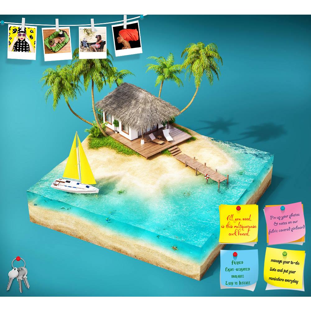 ArtzFolio Tropical Island With Palms & Bungalow On A Beach Printed Bulletin Board Notice Pin Board Soft Board | Frameless-Bulletin Boards Frameless-AZ5006602BLB_FL_RF_R-0-Image Code 5006602 Vishnu Image Folio Pvt Ltd, IC 5006602, ArtzFolio, Bulletin Boards Frameless, Kids, Landscapes, Digital Art, tropical, island, with, palms, bungalow, on, a, beach, printed, bulletin, board, notice, pin, soft, frameless, unusual, design, art, imagine, creative, concept, tourism, travel, vacation, holiday, tourist, lagoon,