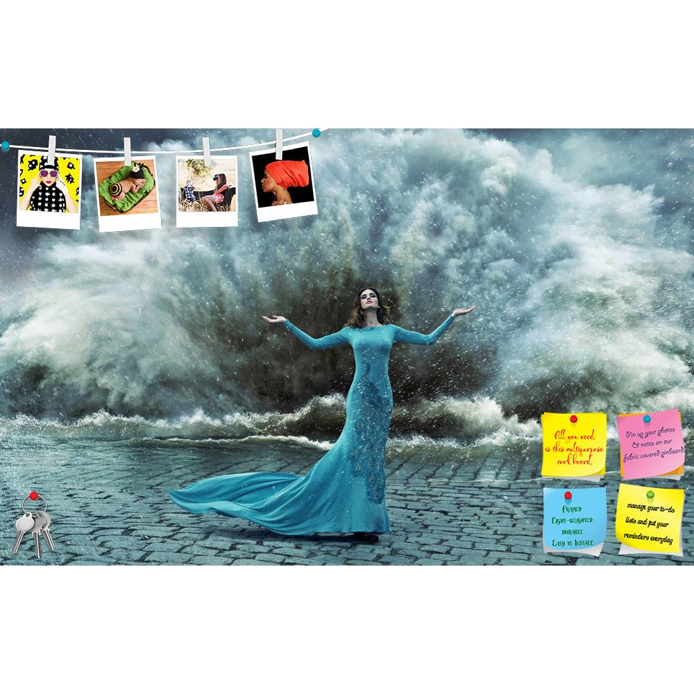 ArtzFolio Alluring Elegant Lady Over The Sand & Water Storm Printed Bulletin Board Notice Pin Board Soft Board | Frameless-Bulletin Boards Frameless-AZ5006603BLB_FL_RF_R-0-Image Code 5006603 Vishnu Image Folio Pvt Ltd, IC 5006603, ArtzFolio, Bulletin Boards Frameless, Figurative, Photography, alluring, elegant, lady, over, the, sand, water, storm, printed, bulletin, board, notice, pin, soft, frameless, woman, hair, ocean, wave, wind, sea, smart, dress, gown, luxury, sensual, sexy, beautiful, cosmetics, brun